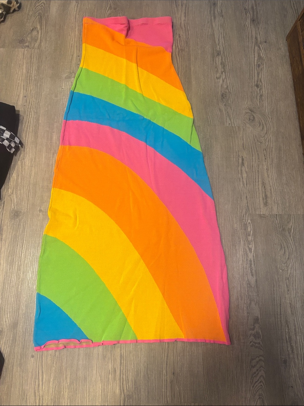 Show Me Your MuMu Rainbow Arc Maxi Skirt in Pink, Orange, Yellow, Green, Blue
